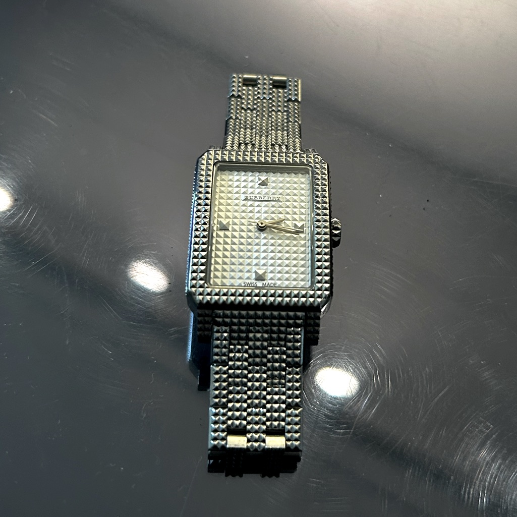 Authentic Stainless Steel Burberry Pyramid Watch